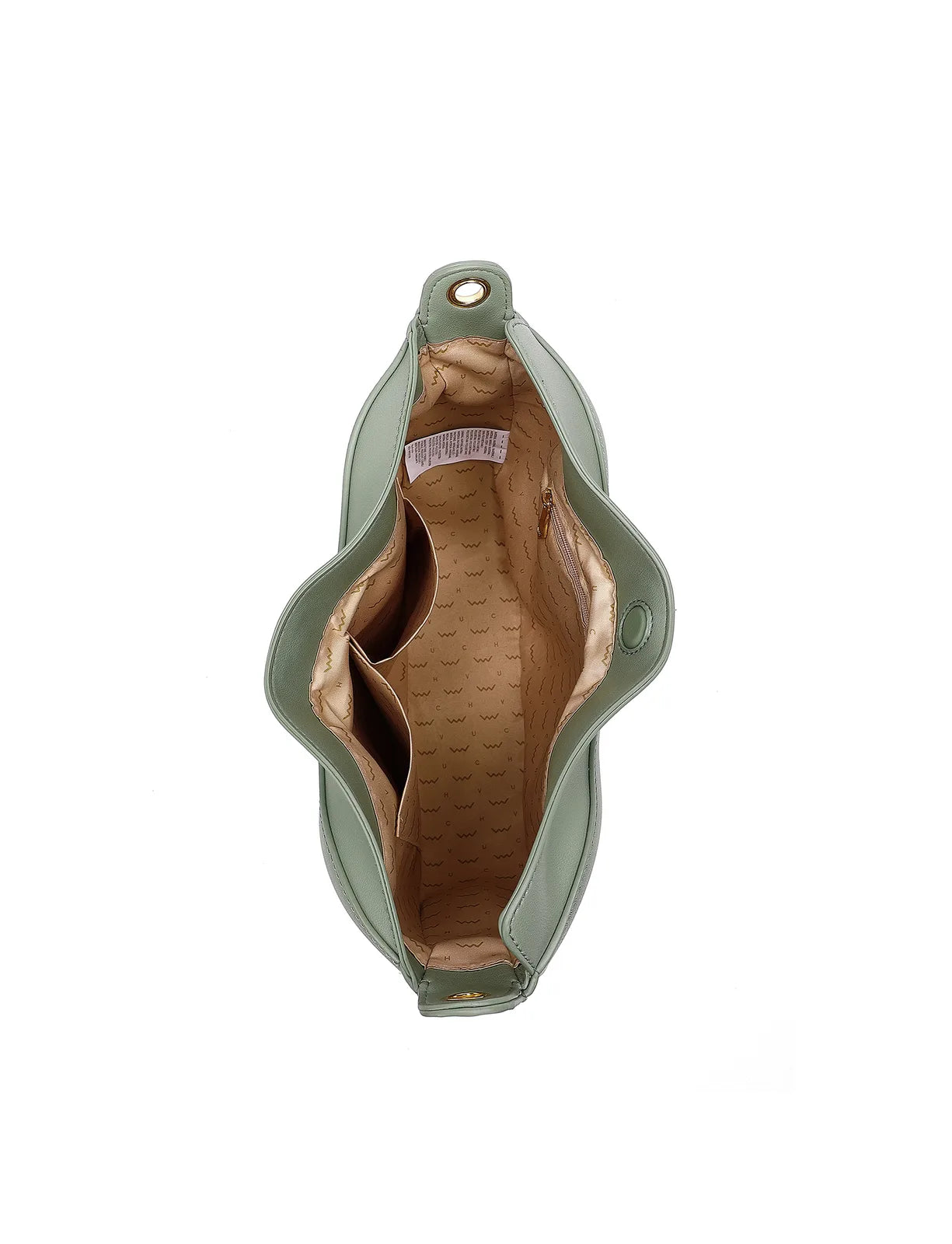 Carys Dusty Green - Borsa elegante con tracolla intrecciata