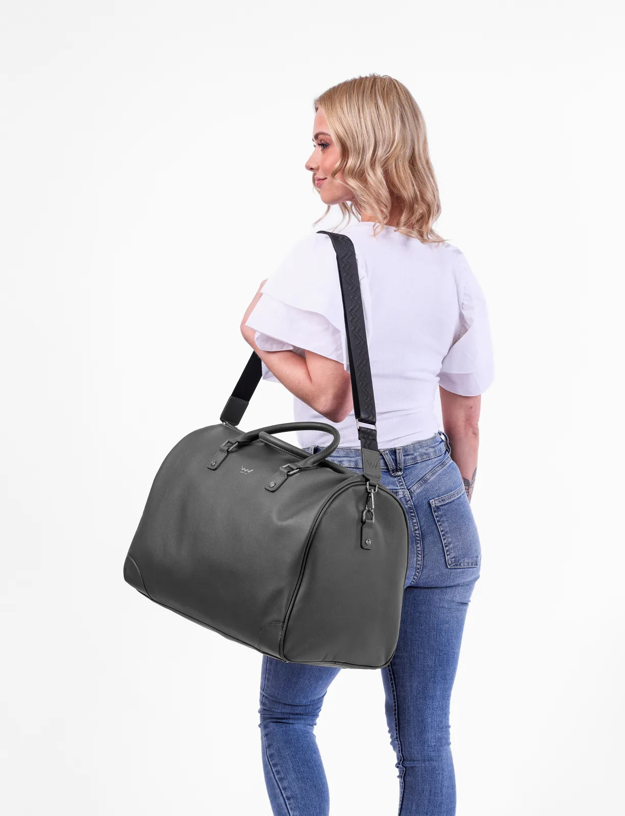 Doryge Grey -Borsa da viaggio elegante con zip, capiente e resistente