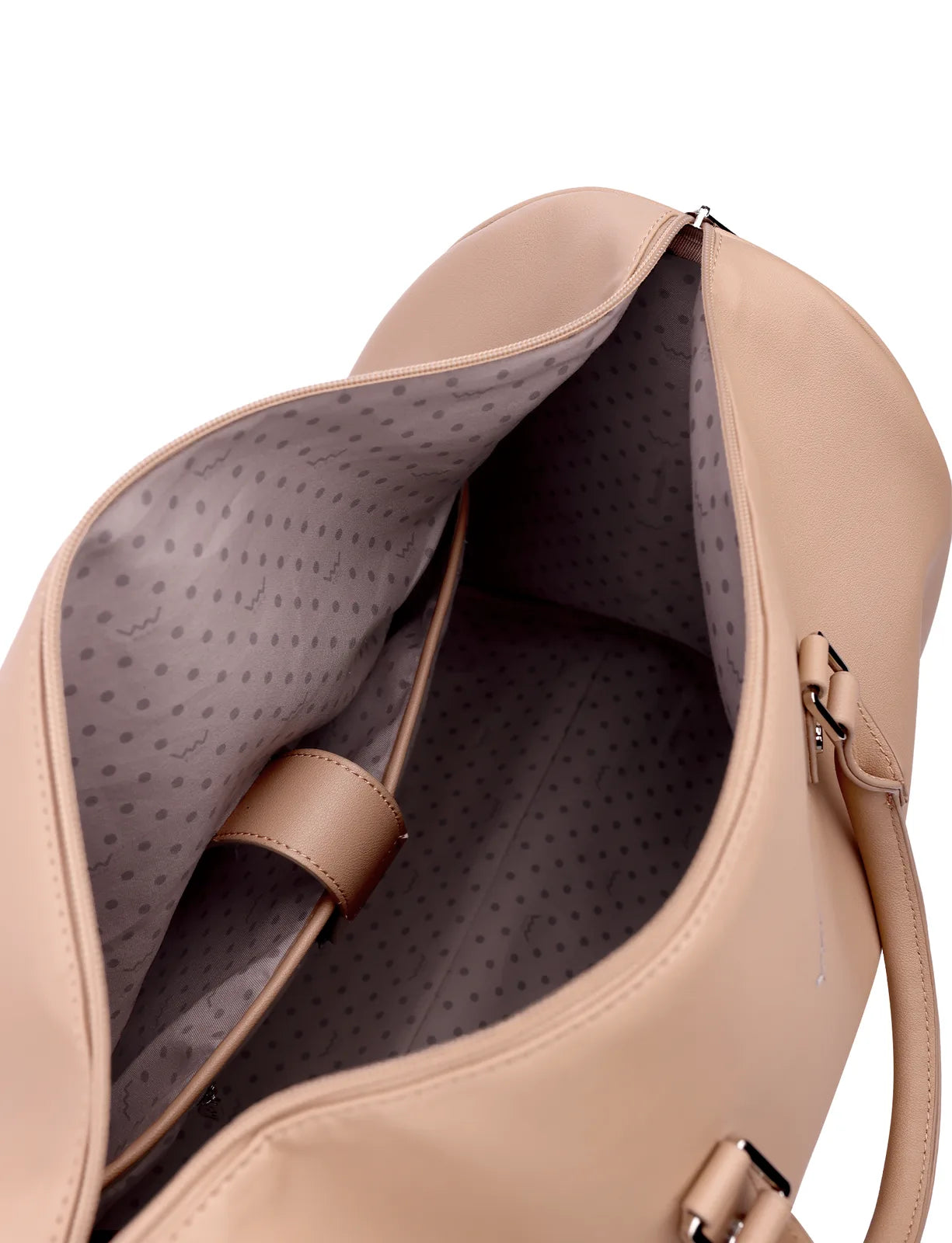 Doryge Beige - Borsa da viaggio elegante con zip, capiente e resistente