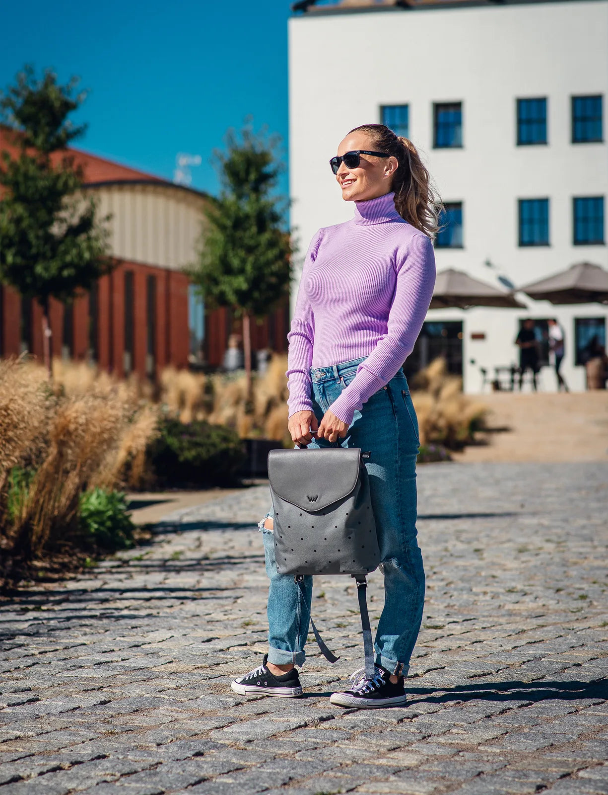 Joanna Dotty Fribon - Zaino urbano spazioso con zip