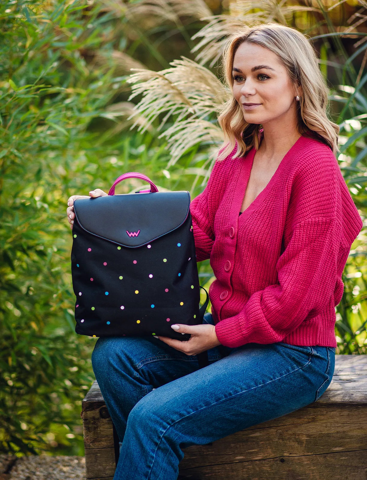 Joanna Dotty Mesaro - Zaino urbano spazioso con zip