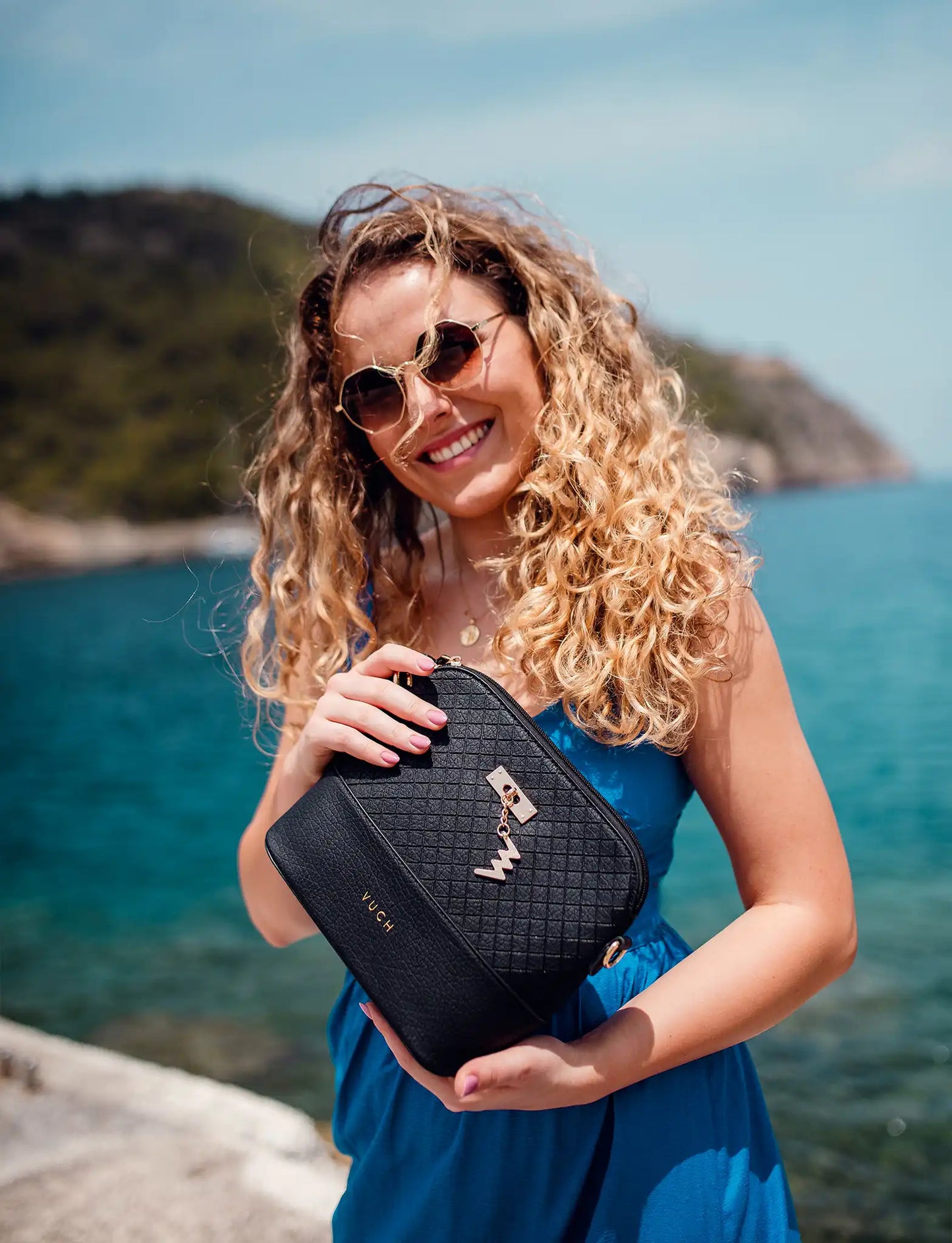 Cara - Borsa a tracolla con logo decorativo