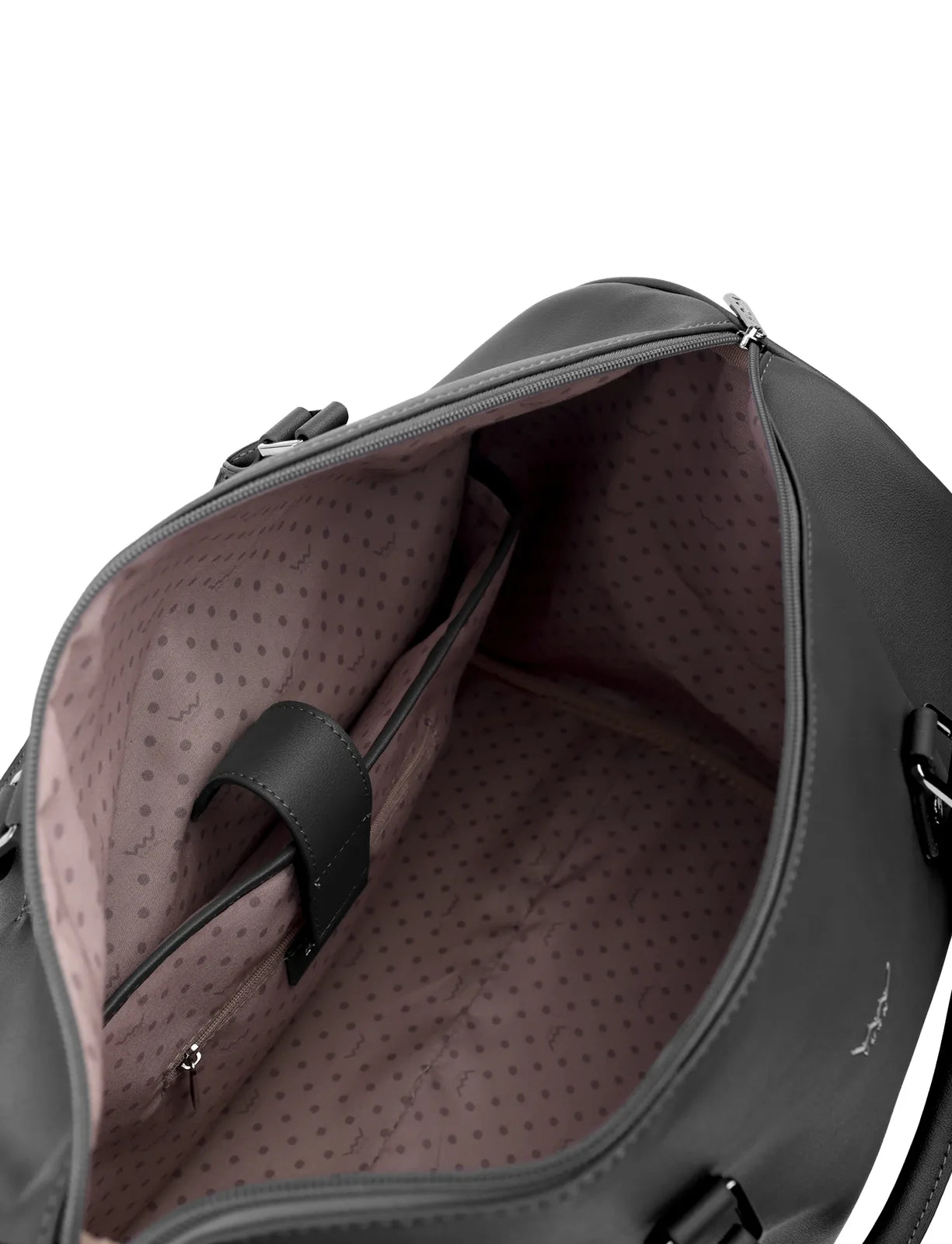 Doryge Grey -Borsa da viaggio elegante con zip, capiente e resistente
